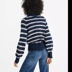 Madewell Metcalf Striped Mock Neck Sweater XXS